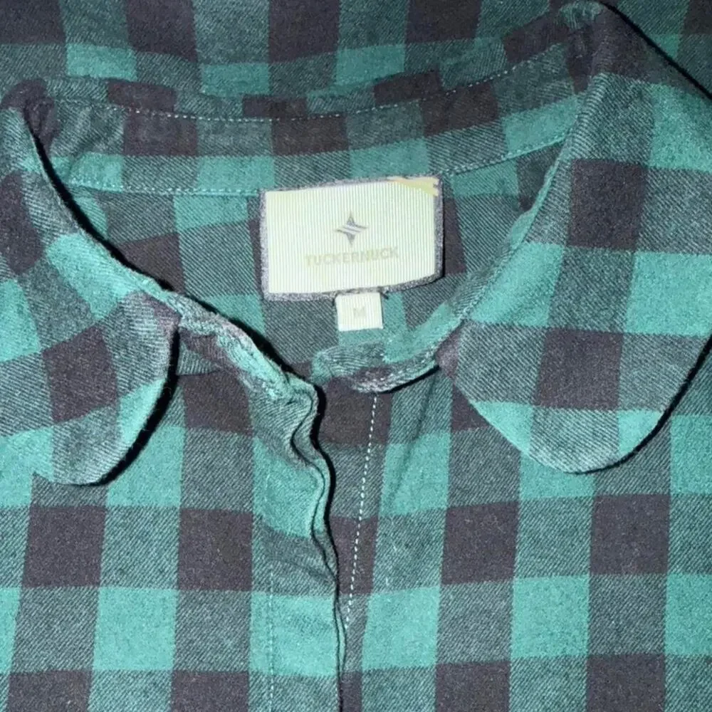 Tuckernuck Green Plaid Button-Up Shirt (sz Medium) 422